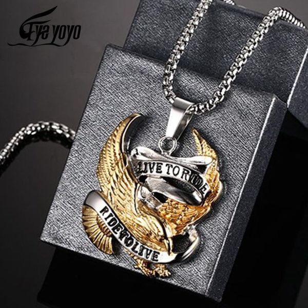 pendant necklaces eagle necklace crow raven for men stainless steel metal live to ride punk jewelry men's gift, Silver
pendant necklaces eagle necklace crow raven for men stainless steel metal live to ride punk jewelry men's gift, Silver