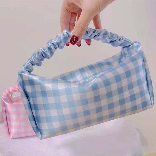 plaid summer spring and silk handbag mini women's bag
