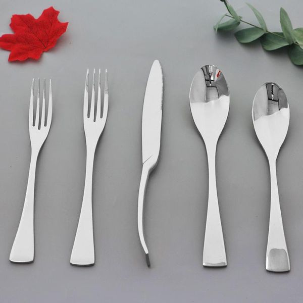 dinnerware sets 5pcs silver cutlery set 18/10 stainless steel desser knife fork spoon tableware kitchen dinner silverware
dinnerware sets 5pcs silver cutlery set 18/10 stainless steel desser knife fork spoon tableware kitchen dinner silverware