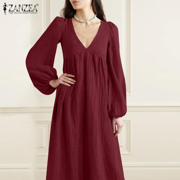 casual dresses elegant party v neck kftan womens fashion long dress autumn waist belt robe femme solid puff sleeves vestidos plus siz, Black;gray
casual dresses elegant party v neck kftan womens fashion long dress autumn waist belt robe femme solid puff sleeves vestidos plus siz, Black;gray
