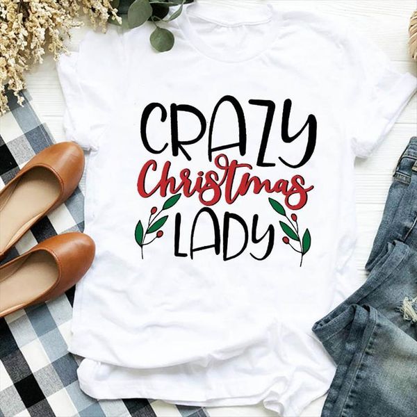 crazy christmas letter print women t shirt short sleeve o neck summer tee camisetas mujer, White
crazy christmas letter print women t shirt short sleeve o neck summer tee camisetas mujer, White