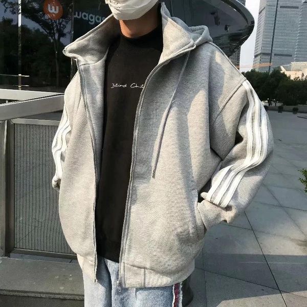 spring and autumn men's cardigan hoodie solid color korean fashion casual young students loose zipper hooded sports jacket jackets, Black;brown
spring and autumn men's cardigan hoodie solid color korean fashion casual young students loose zipper hooded sports jacket jackets, Black;brown