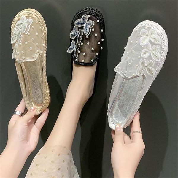 sandals women's shoes fashion sweet pure color mesh butterfly embroidery pearl decoration flat heel comfortable summer, Black
sandals women's shoes fashion sweet pure color mesh butterfly embroidery pearl decoration flat heel comfortable summer, Black