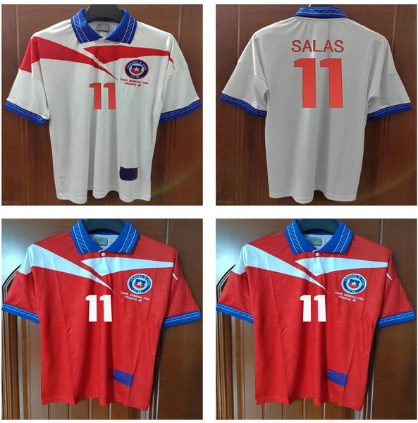 1998 retro chile soccer jersey 98 home red vintage football shirts classic uniform #11 salas zamorano neira rozental acuna sierra away wwq, Black;yellow 
1998 retro chile soccer jersey 98 home red vintage football shirts classic uniform #11 salas zamorano neira rozental acuna sierra away wwq, Black;yellow
