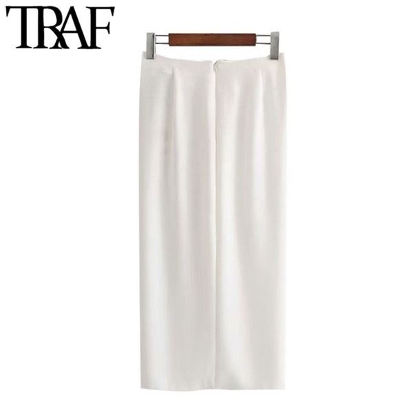 traf women chic fashion office wear knotted wrap midi skirt vintage high waist back zipper slit female skirts faldas mujer, Black;gray
traf women chic fashion office wear knotted wrap midi skirt vintage high waist back zipper slit female skirts faldas mujer, Black;gray
