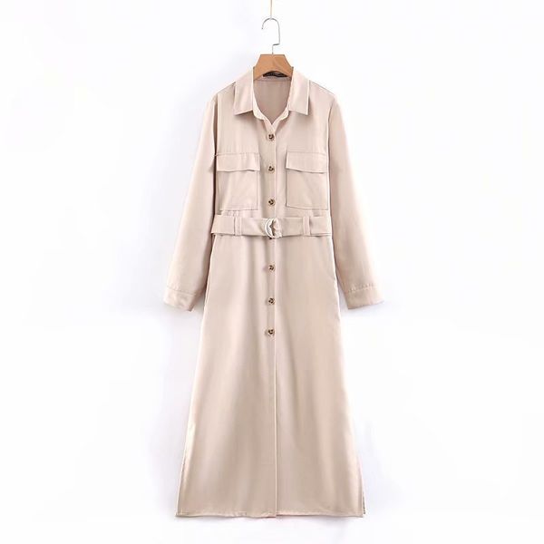 Long Fashion Trench Coat 2021 Summer Women' Wear Lapel Long Sleeve Pocket Decoration with Belt Medium Length Windbreaker Coat for Women, As shown in figure
Long Fashion Trench Coat 2021 Summer Women' Wear Lapel Long Sleeve Pocket Decoration with Belt Medium Length Windbreaker Coat for Women, As shown in figure