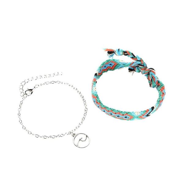 anklets 2021 fashion 2pcs/set boho handmade zinc alloy ethnic braided beach sandal ankle ladies chain anklet silver bracelet, Red;blue
anklets 2021 fashion 2pcs/set boho handmade zinc alloy ethnic braided beach sandal ankle ladies chain anklet silver bracelet, Red;blue