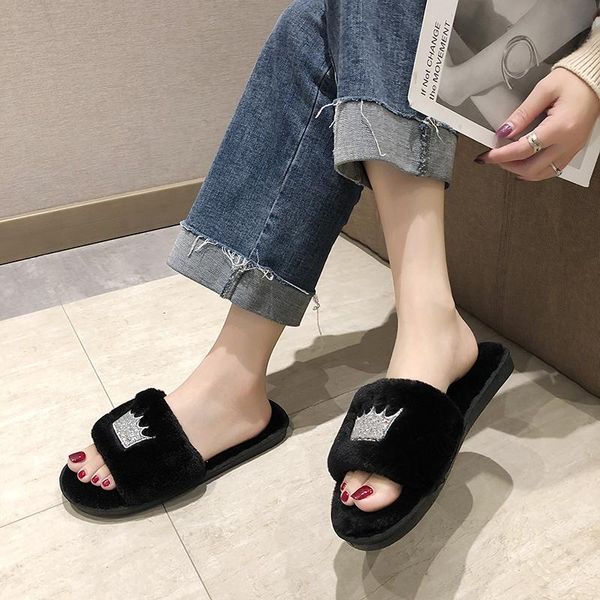 slippers women 2021 womens fur winter shoes home slipper plush pantufa indoor warm fluffy cotton 35-41, Black
slippers women 2021 womens fur winter shoes home slipper plush pantufa indoor warm fluffy cotton 35-41, Black