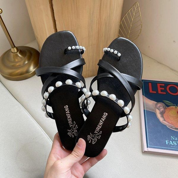 slippers summer shoes pearl design flip flops fashion outdoor large size women flat leisure beach vacation sandals, Black
slippers summer shoes pearl design flip flops fashion outdoor large size women flat leisure beach vacation sandals, Black