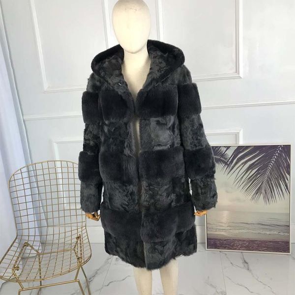 women's fur & faux 90cm long natural rex coat real sheep jacket with hood style striped outwear overcoat fast, Black
women's fur & faux 90cm long natural rex coat real sheep jacket with hood style striped outwear overcoat fast, Black