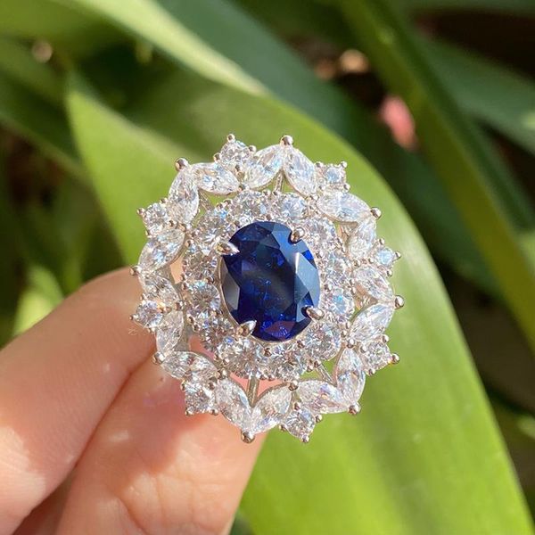 cluster rings mlkenly women's 925 sterling silver open ring luxury flower blue olive zircon wedding gifts, Golden;silver
cluster rings mlkenly women's 925 sterling silver open ring luxury flower blue olive zircon wedding gifts, Golden;silver