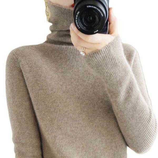 

wool sweater women's autumn and winter pile high collar bottomed shirt non cashmere long sleeve inner slim top, White;black