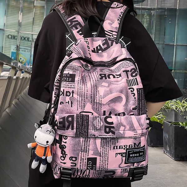 backpack est letter print large capacity nylon vintage casual travel women school back pack men shoulders bags 2021 bolsa
backpack est letter print large capacity nylon vintage casual travel women school back pack men shoulders bags 2021 bolsa