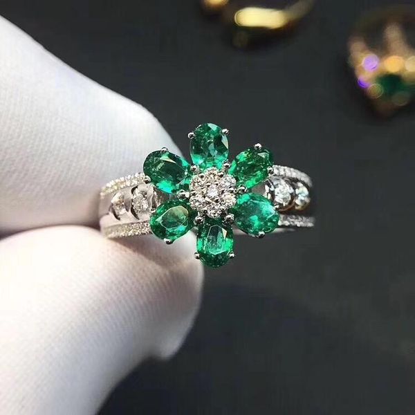 cluster rings natural and real emerald ring 925 sterling silve fine jewelry for man or woman, Golden;silver
cluster rings natural and real emerald ring 925 sterling silve fine jewelry for man or woman, Golden;silver