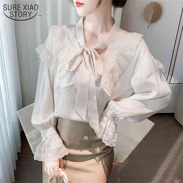 korean style retro chiffon shirts women strappy shirt spring summer lace ruffled trumpet sleeve woman's blouses 13210 210421, White
korean style retro chiffon shirts women strappy shirt spring summer lace ruffled trumpet sleeve woman's blouses 13210 210421, White