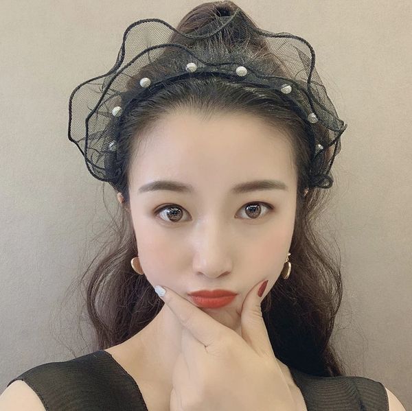 new black lace pearl headband fashion sweet hair band waved style hair accessories hairpins shining pearls hairband women, Silver
new black lace pearl headband fashion sweet hair band waved style hair accessories hairpins shining pearls hairband women, Silver