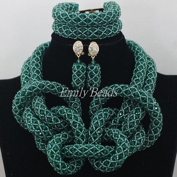 earrings & necklace teal green crystal handmade african wedding beads bridal jewelry sets women costume set fashion aij131, Silver
earrings & necklace teal green crystal handmade african wedding beads bridal jewelry sets women costume set fashion aij131, Silver