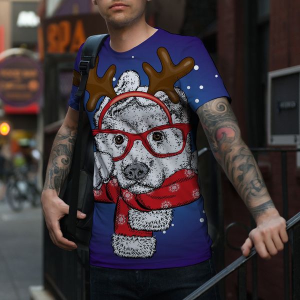 men's cool christmas antlers glasses dog 3d printing fashion christmas short sleeve breathable daily street shooting party travel holid, White;black
men's cool christmas antlers glasses dog 3d printing fashion christmas short sleeve breathable daily street shooting party travel holid, White;black