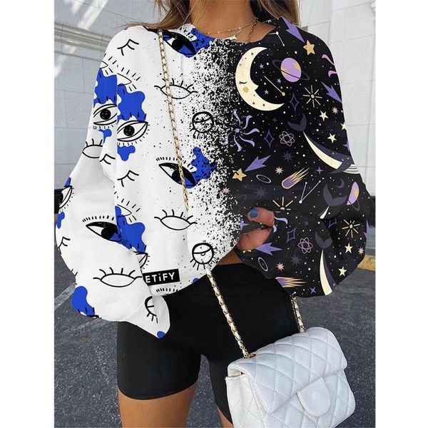women's hoodies & sweatshirts star moon eye print casual sweatshirt women o neck long sleeve plus size streetwear japanese fashion aut, Black
women's hoodies & sweatshirts star moon eye print casual sweatshirt women o neck long sleeve plus size streetwear japanese fashion aut, Black