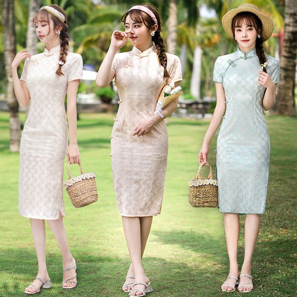 embroidery chiffon handmade button qipao traditional chinese women short sleeve dress daily student lace cheongsam, Red
embroidery chiffon handmade button qipao traditional chinese women short sleeve dress daily student lace cheongsam, Red