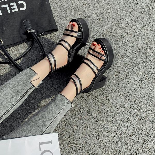 vintage punk gothic shoes sandals woman gladiator transparent high heel peep toe women ljb29, Black
vintage punk gothic shoes sandals woman gladiator transparent high heel peep toe women ljb29, Black