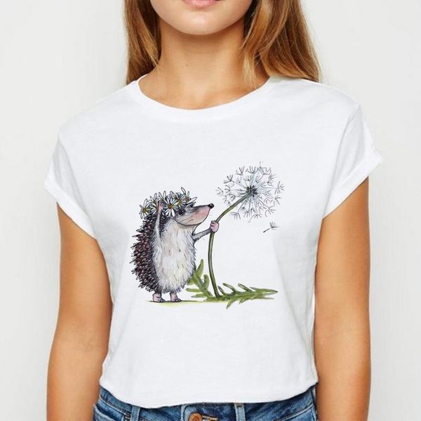 women's t-shirt cartoon hedgehog animal lover female casual hipster girls can do anything instagram clothes spain ropa mujer, White
women's t-shirt cartoon hedgehog animal lover female casual hipster girls can do anything instagram clothes spain ropa mujer, White