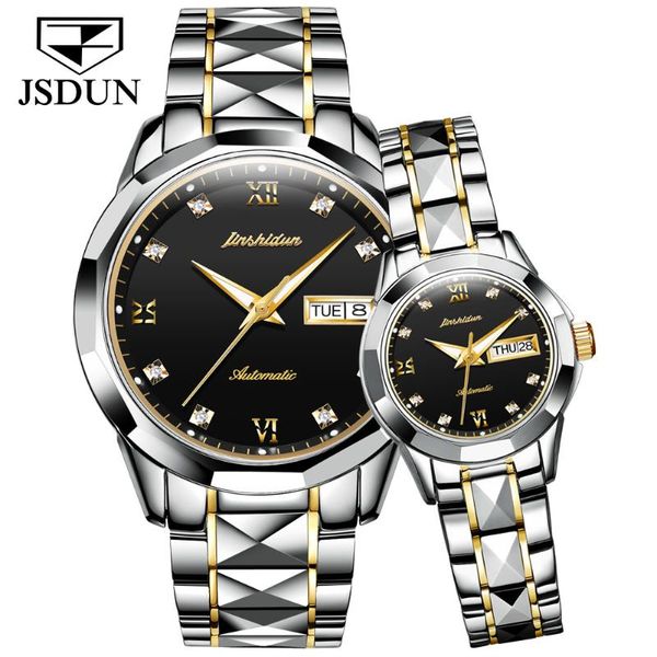 wristwatches jsdun 2021 couple watch ladies men's mechanical date week clock female waterproof montre femme 8813, Slivery;brown
wristwatches jsdun 2021 couple watch ladies men's mechanical date week clock female waterproof montre femme 8813, Slivery;brown