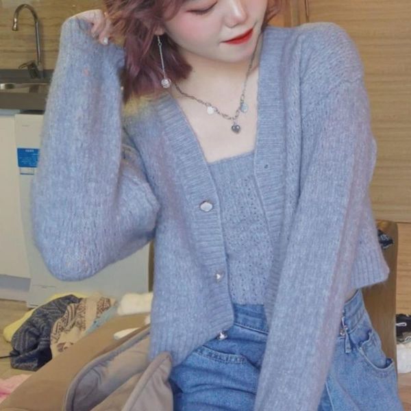 women's knits & tees gentle sweater knitting cardigan coat short female winter jacket fold wear condole belt two-piece outfit, White
women's knits & tees gentle sweater knitting cardigan coat short female winter jacket fold wear condole belt two-piece outfit, White