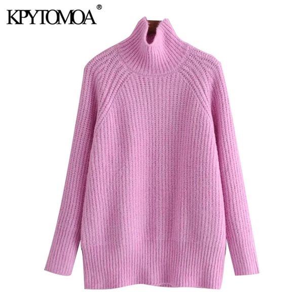 women fashion thick wram oversized knitted sweater vintage high neck long sleeve female pullovers chic 210420, White;black
women fashion thick wram oversized knitted sweater vintage high neck long sleeve female pullovers chic 210420, White;black