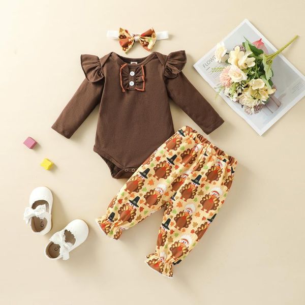 clothing sets toddler thanksgiving 3pcs outfits long sleeves brown romper + cartoon turkey pants hairband for baby girls 0-18, White
clothing sets toddler thanksgiving 3pcs outfits long sleeves brown romper + cartoon turkey pants hairband for baby girls 0-18, White