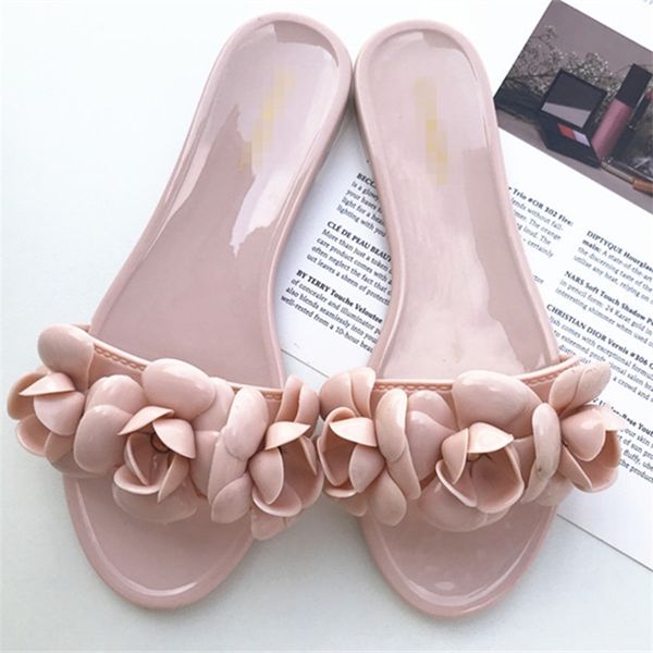 2021 new flat classic camellia summer beach shoes fashion jelly women's slippers, Black
2021 new flat classic camellia summer beach shoes fashion jelly women's slippers, Black