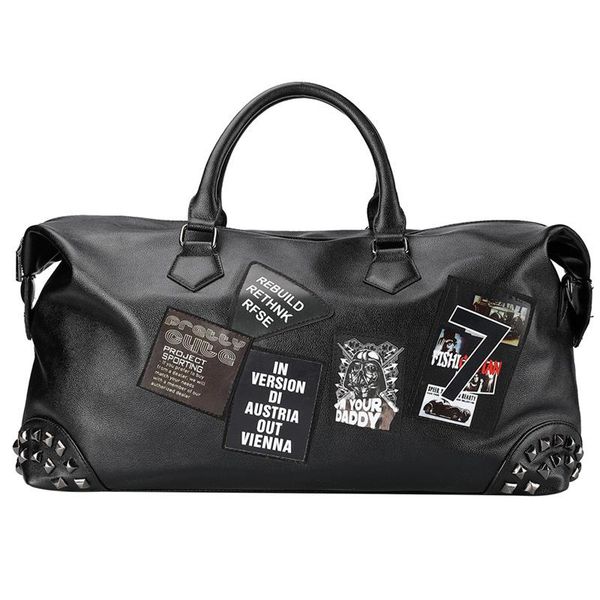 fashion rivet large capacity fitness bag korean soft leather casual handbag cool versatile black luggage duffel bags
fashion rivet large capacity fitness bag korean soft leather casual handbag cool versatile black luggage duffel bags