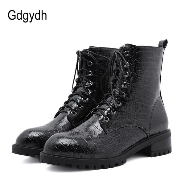 boots gdgydh serpentin leather pu ankle women autumn lady low square heel cross strap shoes woman lace up black motorcycle
boots gdgydh serpentin leather pu ankle women autumn lady low square heel cross strap shoes woman lace up black motorcycle