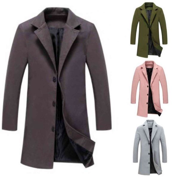 men's wool blend coat, single breasted warm long raincoat, solid color, autumn and winter, Black
men's wool blend coat, single breasted warm long raincoat, solid color, autumn and winter, Black