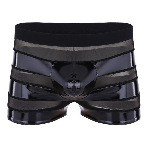 mens black lingerie wetlook faux leather mesh patchwork stripe low rise boxer shorts men bulge pouch underwear panties, Black;white
mens black lingerie wetlook faux leather mesh patchwork stripe low rise boxer shorts men bulge pouch underwear panties, Black;white
