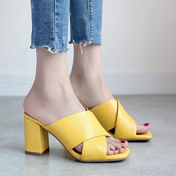 slippers ymechic summer cross strap gladiator slides women shoes genuine leather stable high heel peep toe yellow black big size
slippers ymechic summer cross strap gladiator slides women shoes genuine leather stable high heel peep toe yellow black big size