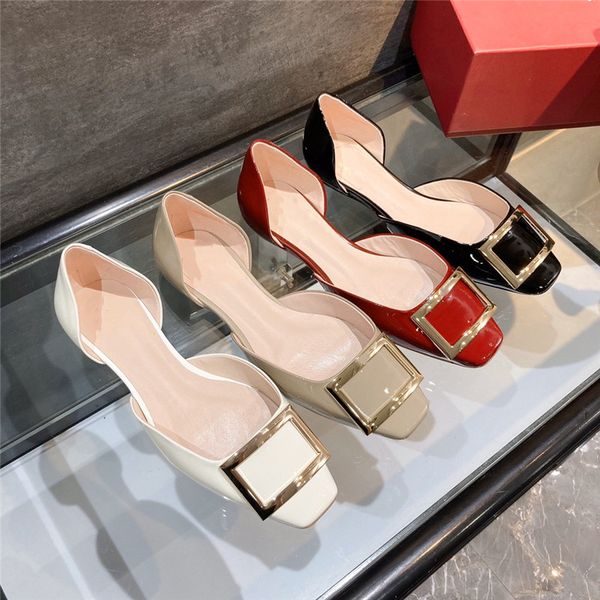 ladies genuine leather dress shoes designer classic small square toe sandals fashion flat shoe breathable full metal buckle 35-40, Black
ladies genuine leather dress shoes designer classic small square toe sandals fashion flat shoe breathable full metal buckle 35-40, Black