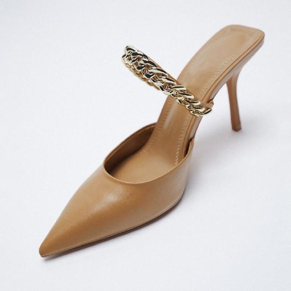 dress shoes 2021 women pumps thin high heels pointed toe metal chain woman's stiletto shallow slip on slingbacks solid slippers female, Black
dress shoes 2021 women pumps thin high heels pointed toe metal chain woman's stiletto shallow slip on slingbacks solid slippers female, Black