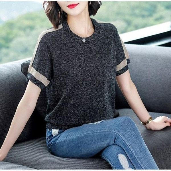 women's sweaters women spring autumn style pullover sweater lady casual v-neck short sleeve loose knitted zz0245, White;black
women's sweaters women spring autumn style pullover sweater lady casual v-neck short sleeve loose knitted zz0245, White;black