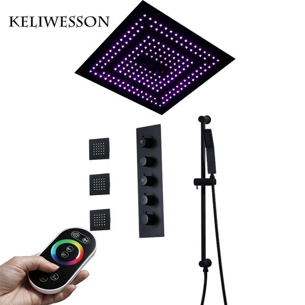 400mm massage shower head rainfall led black color ceiling mounted thermostatic faucets brass valve showers bathroom sets
400mm massage shower head rainfall led black color ceiling mounted thermostatic faucets brass valve showers bathroom sets