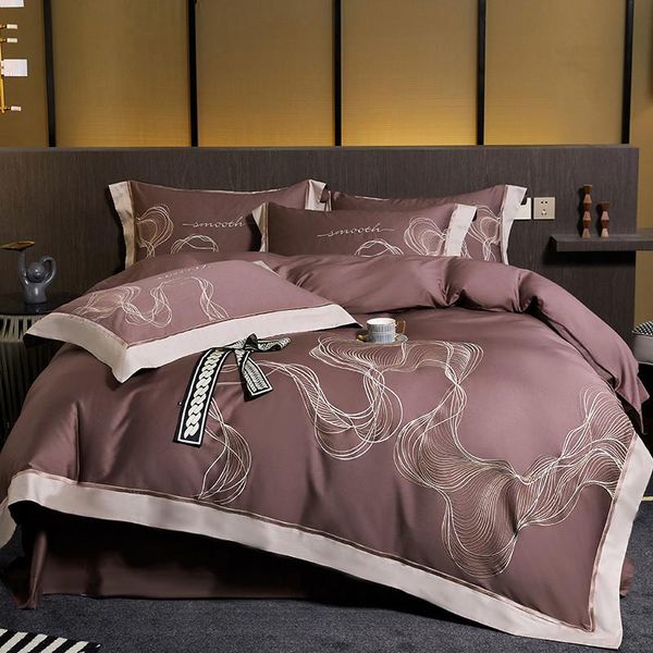bedding sets luxury brown soft silky egyptian cotton set lrregular lines embroidery duvet cover flat/fitted bed sheet pillowcases
bedding sets luxury brown soft silky egyptian cotton set lrregular lines embroidery duvet cover flat/fitted bed sheet pillowcases