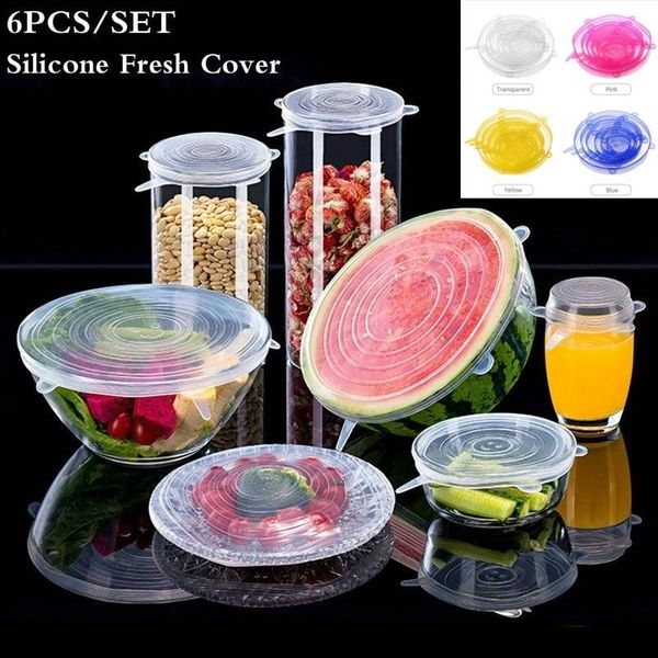 kitchen storage & organization 6pcs/set reusable silicone wrap food fresh keeping tools seal lid cover stretch
kitchen storage & organization 6pcs/set reusable silicone wrap food fresh keeping tools seal lid cover stretch