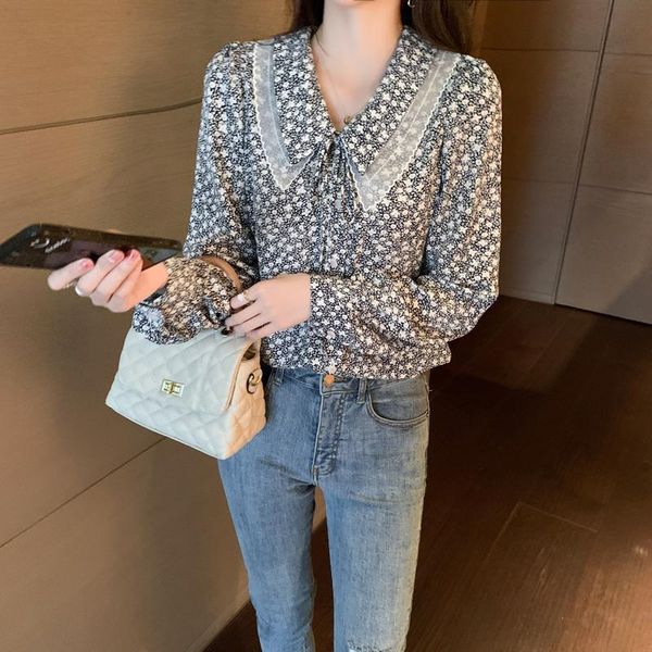 women's t-shirt vintage floral print blouse women casual long sleeve female shirt v-neck streetwear office ladies, White
women's t-shirt vintage floral print blouse women casual long sleeve female shirt v-neck streetwear office ladies, White