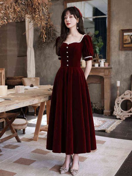 luxury street style dresses toast bride wine red back door autumn temperament wedding engagement square collar super fairy atmosphere, Black;pink
luxury street style dresses toast bride wine red back door autumn temperament wedding engagement square collar super fairy atmosphere, Black;pink
