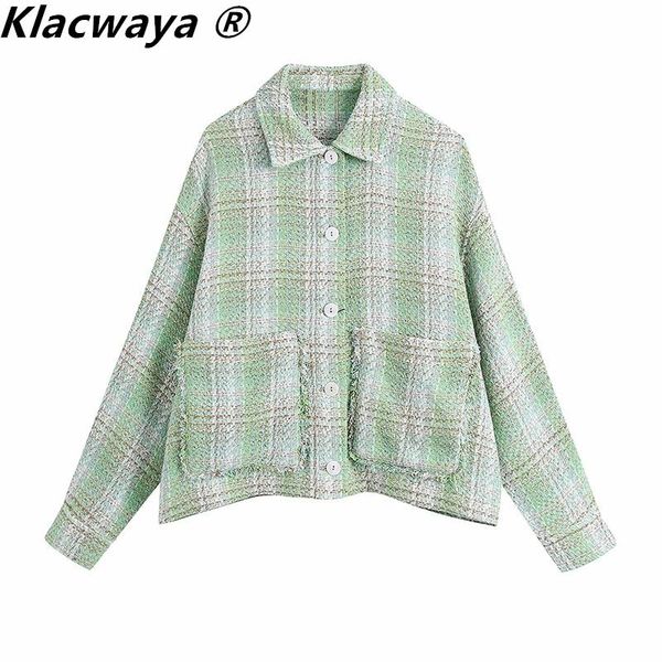 women's jackets klacwaya womentextured checked spring summer fashion drop shoulder loose shirts coats female outerwear plaid, Black;brown
women's jackets klacwaya womentextured checked spring summer fashion drop shoulder loose shirts coats female outerwear plaid, Black;brown