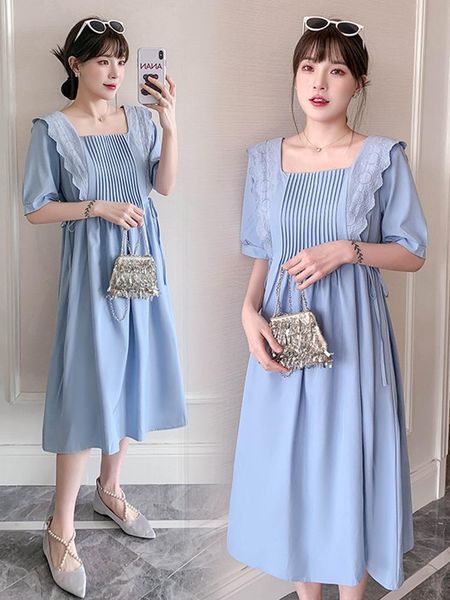 summer cotton maternity long dresses french elegant puff sleeve slim pregnancy dress loose clothes for pregnant women 2021, White
summer cotton maternity long dresses french elegant puff sleeve slim pregnancy dress loose clothes for pregnant women 2021, White