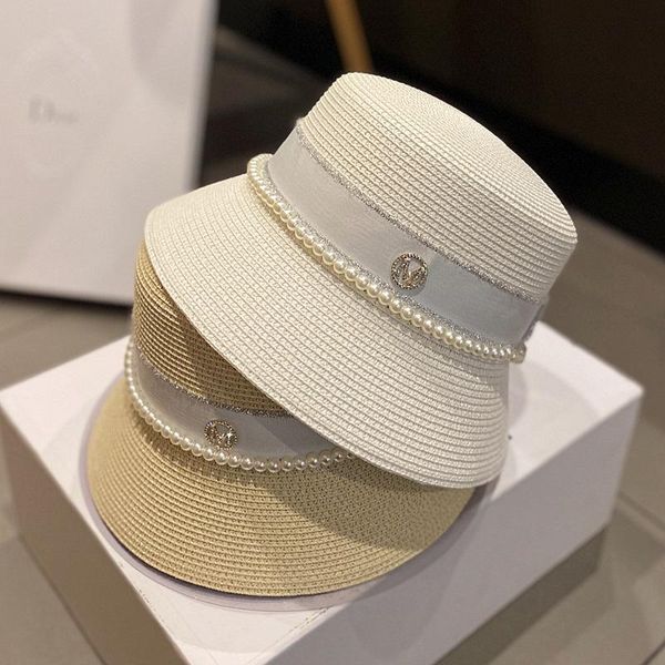 wide brim hats spring summer color matching short straw flat eaves pearl m standard hat shading is prevented bask in female, Blue;gray
wide brim hats spring summer color matching short straw flat eaves pearl m standard hat shading is prevented bask in female, Blue;gray