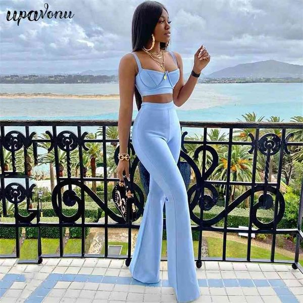 bandage set 2 pieces strap sleeveless bustiers and long bell-bottoms trousers celebrity party sheath vestidos 210524, White
bandage set 2 pieces strap sleeveless bustiers and long bell-bottoms trousers celebrity party sheath vestidos 210524, White