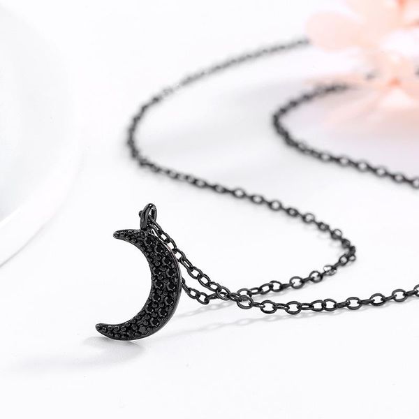 pendant necklaces luxury female crystal moon necklace charm 14kt black gold chain vintage zircon wedding for women, Silver
pendant necklaces luxury female crystal moon necklace charm 14kt black gold chain vintage zircon wedding for women, Silver