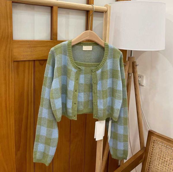 jumpers o neck long sleeve contrast sweater black white plaid cardigan jacket crop retro japan style chic sweet fashion 210610
jumpers o neck long sleeve contrast sweater black white plaid cardigan jacket crop retro japan style chic sweet fashion 210610